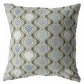 Palacedesigns 18 in. Ogee Indoor & Outdoor Throw Pillow Copper & Gray PA3099483
